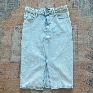 Lucky Brand Light Wash Denim MIDI Skirt